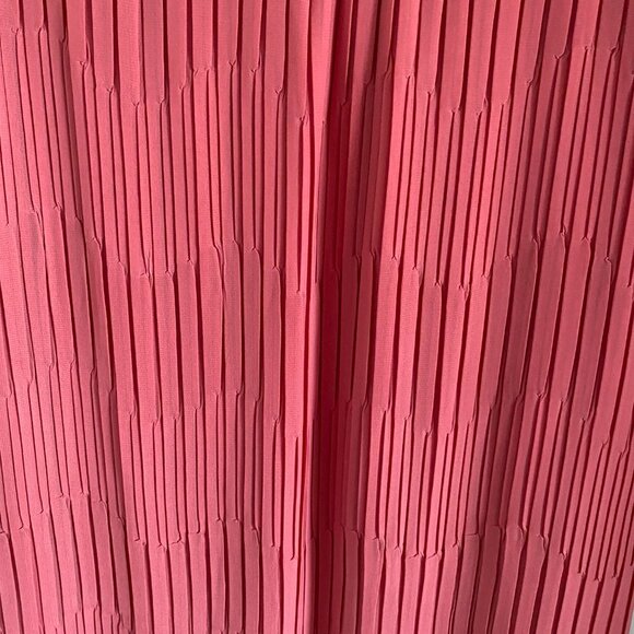 FOR CYNTHIA Pleated Elastic Waist Maxi Skirt Fully Lined Salmon Color Sz L - Picture 7 of 7